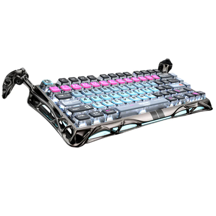 Cyberpunk GravaStar Mercury V75 Pro 75% Hall Effect Magnetic Switch Gaming Keyboard on a white background