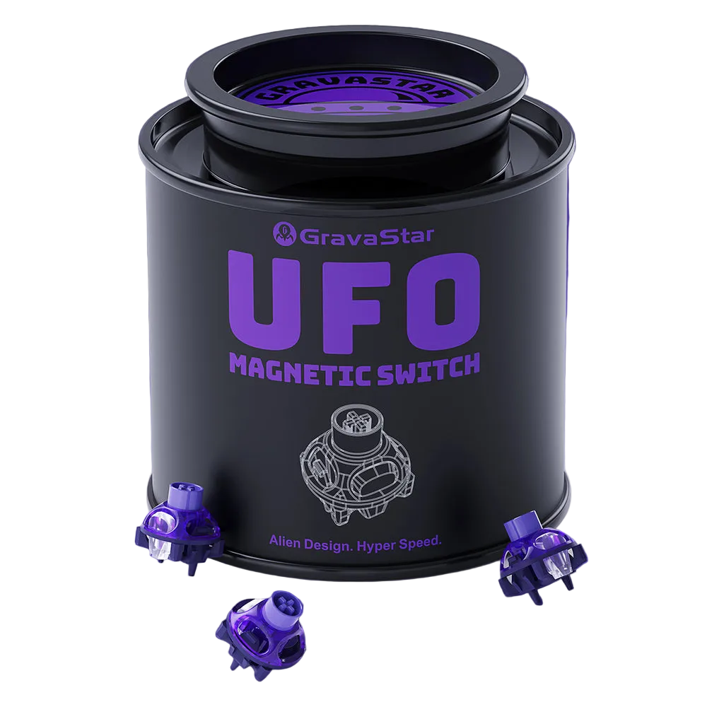 GravaStar UFO Magnetic Switch 65pcs - Jar Pack, Purple + UFO Magnetic Switch Puller