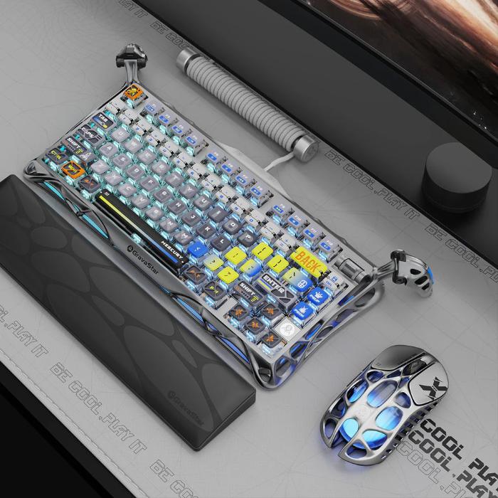 GravaStar Mercury K1 Lite - クリスタルオーロラ Mercury K1 Lite Gaming Keyboard - Crystal Aurora | 75% Mechanical