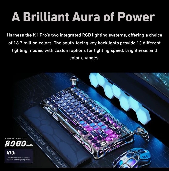 GravaStar Mercury K1 Pro 75% Wireless Mechanical Gaming Keyboard Special Edition