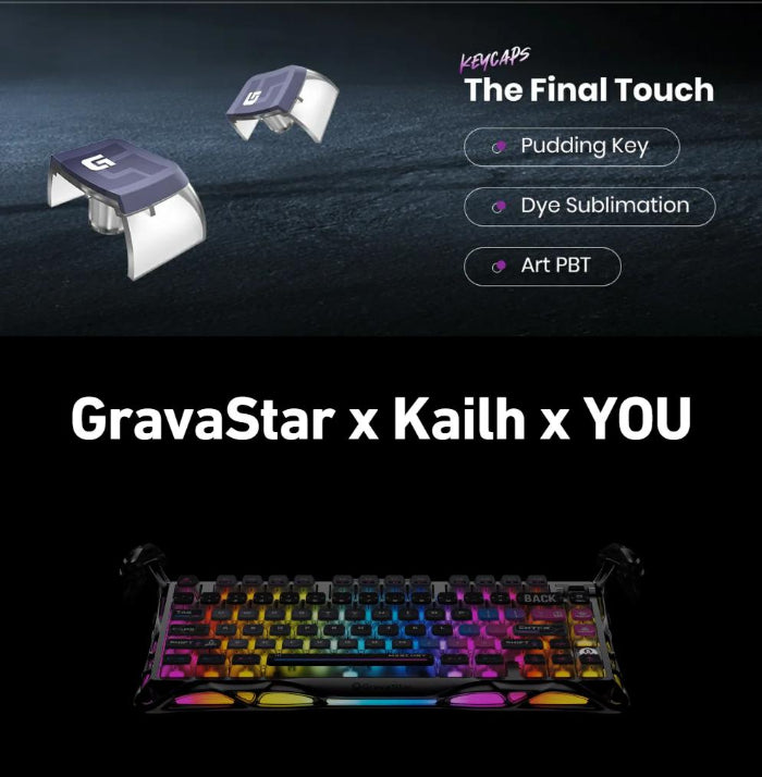 GravaStar Mercury K1 Pro 75% Wireless Mechanical Gaming Keyboard Special Edition