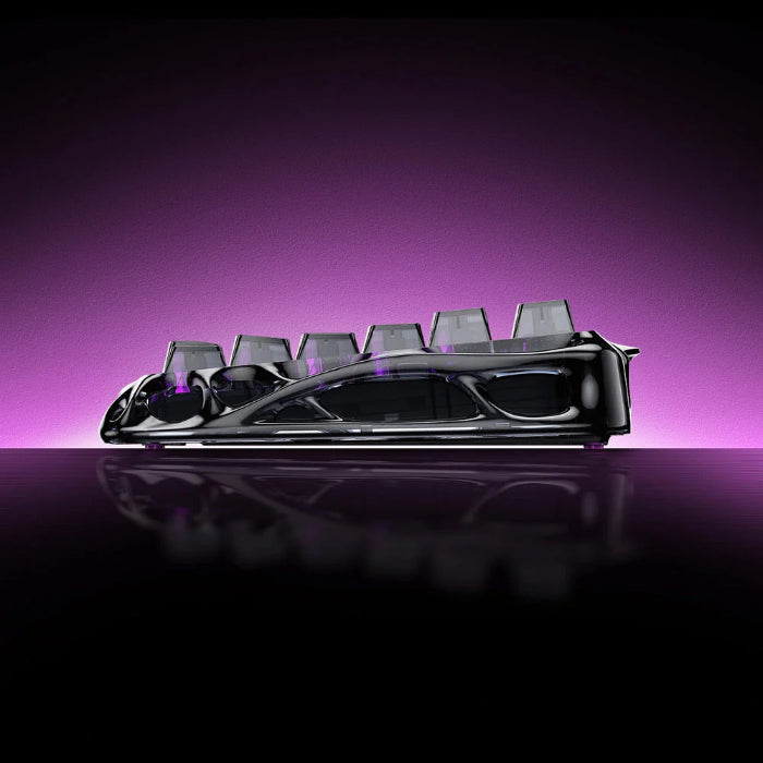 Transparent Black GravaStar Mercury V75 Lite 75% Hall Effect Magnetic Switch Gaming Keyboard 