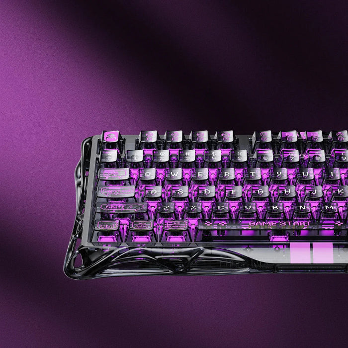 Transparent Black GravaStar Mercury V75 Lite 75% Hall Effect Magnetic Switch Gaming Keyboard 