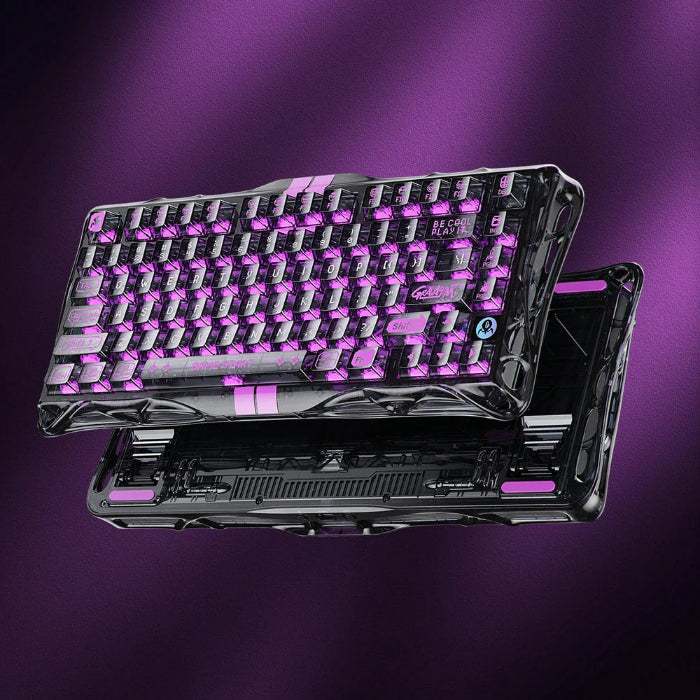 Transparent Black GravaStar Mercury V75 Lite 75% Hall Effect Magnetic Switch Gaming Keyboard 