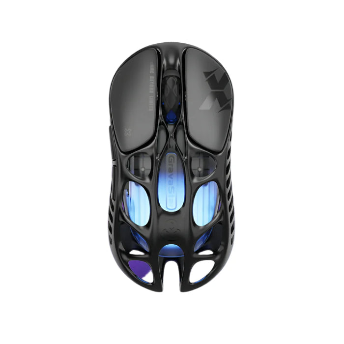 Black Gravastar Mercury X Wireless Gaming Mouse on a white background