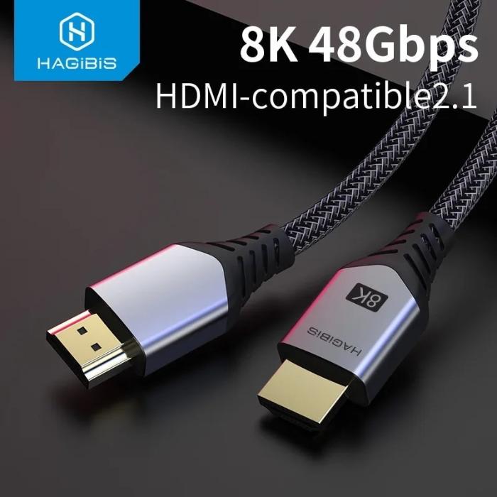 Shop and buy HAGIBIS HM03 Version 2.1 High Definition HDMI Cable Ultra HD 144Hz, 8K/60Hz, 48Gbps High Speed Transmission, Dynamic HDR| Casefactorie® online with great deals and sales prices with fast and safe shipping. Casefactorie is the largest Singapore official authorised retailer for the largest collection of mobile premium accessories.