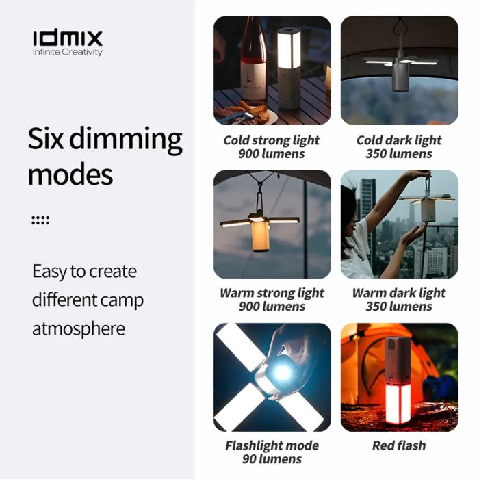 Shop and buy IDMIX Outdoor Camping Lights with 8000mAh Battery Flashlight/night light/emergency light| Casefactorie® online with great deals and sales prices with fast and safe shipping. Casefactorie is the largest Singapore official authorised retailer for the largest collection of mobile premium accessories.