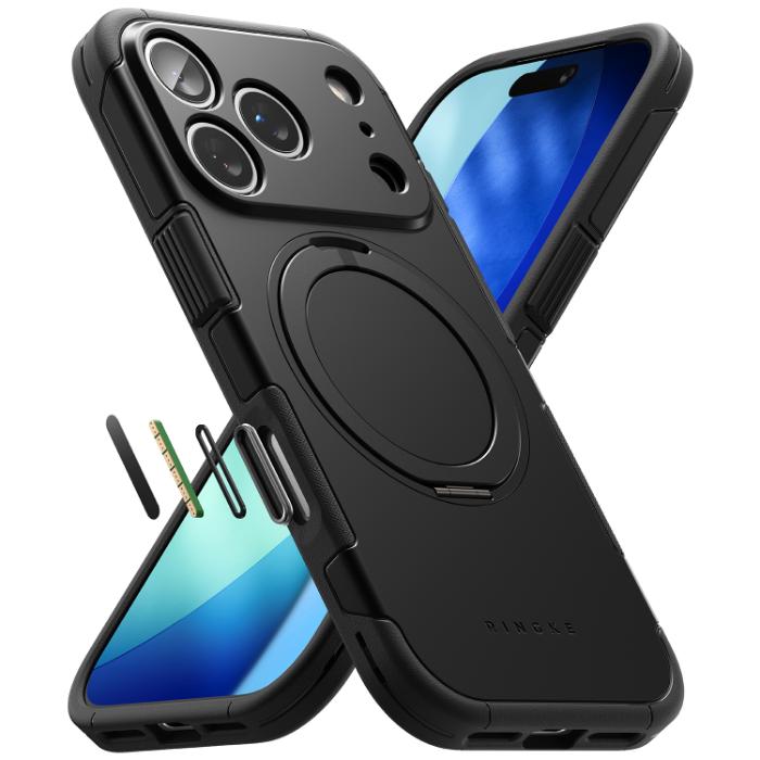 Black RINGKE Alles Case for iPhone 17 Pro 6.3" (2025) on a white background