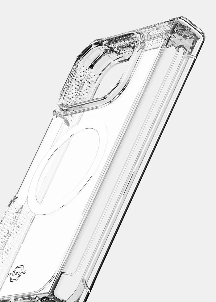 Transparent ITSKINS Hybrid R Clear Hinge Magnetic Case for Google Pixel 10 Pro Fold (2025) on a white background