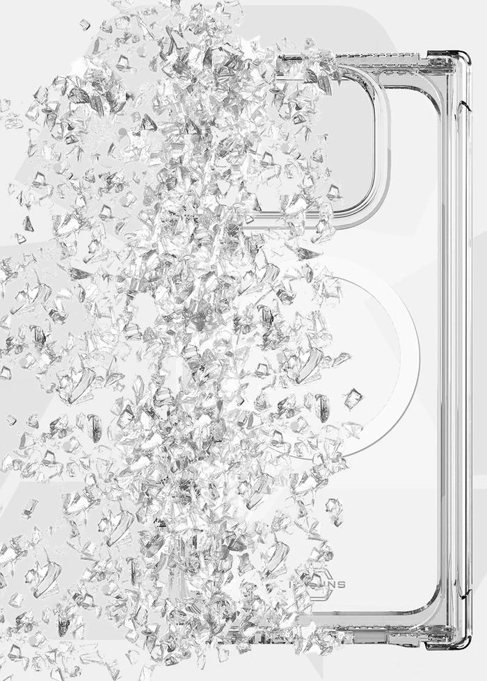 Transparent ITSKINS Hybrid R Clear Hinge Magnetic Case for Google Pixel 10 Pro Fold (2025) on a white background