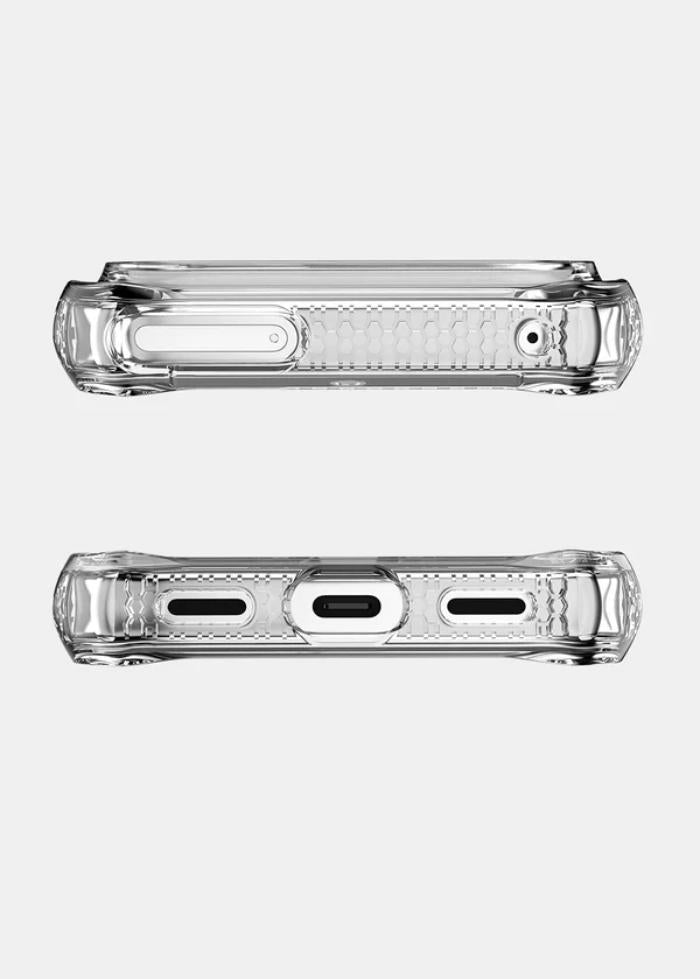 Transparent ITSKINS Hybrid R Clear Magnetic Case for Google Pixel 10/10 Pro (2025) on a white background