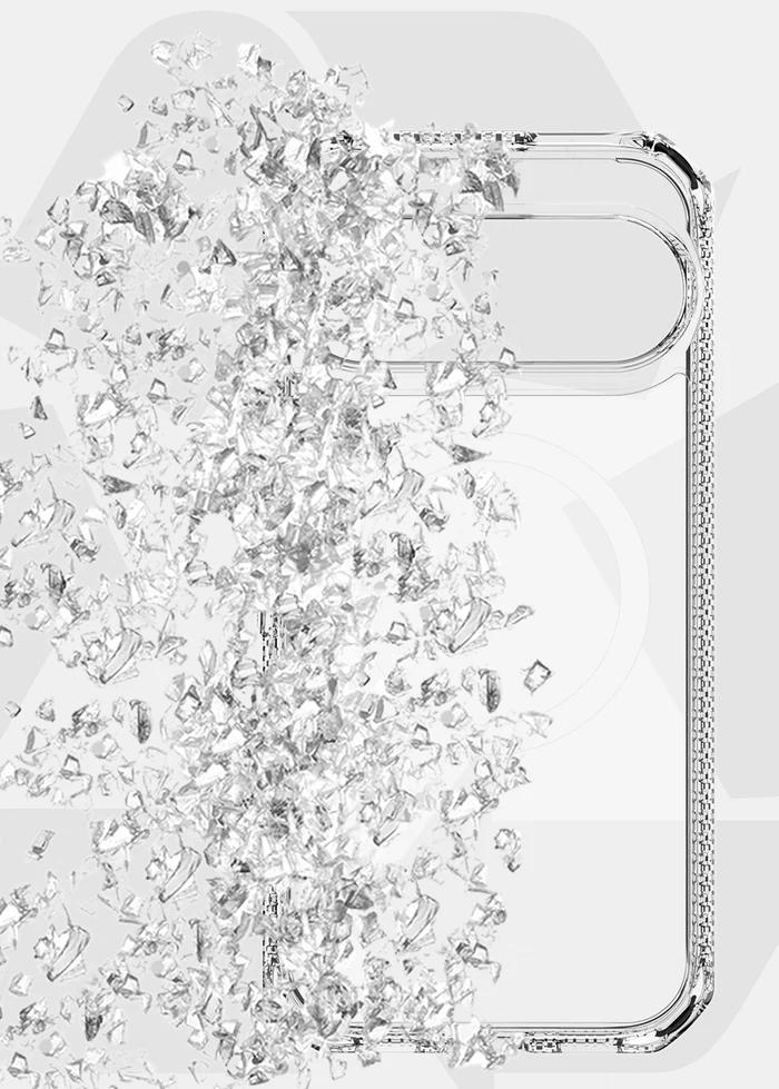 Transparent ITSKINS Hybrid R Clear Magnetic Case for Google Pixel 10 Pro XL (2025) on a white background