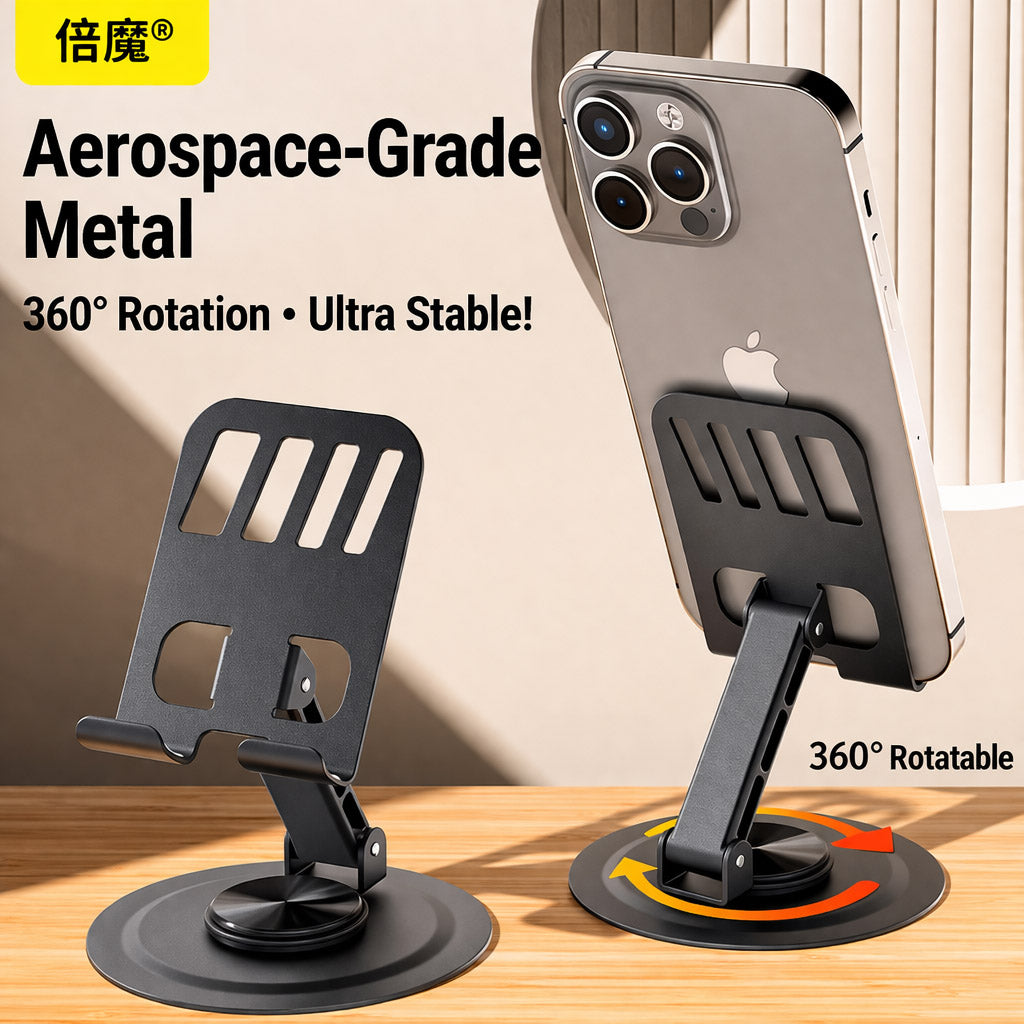 O2W Selection BASEMO BMZJ013 Metal Rotating Phone Holder