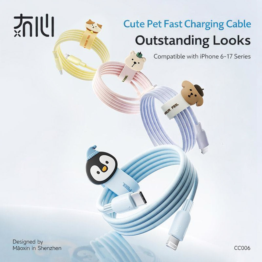 MAOXIN CC006 Cute Pet Themed 60W Fast Charging Cable, 2m