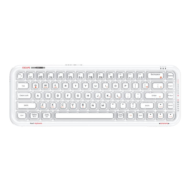 MOFII Pearl Series Tri-Mode RGB Backlit Mechanical Keyboard,68 Key