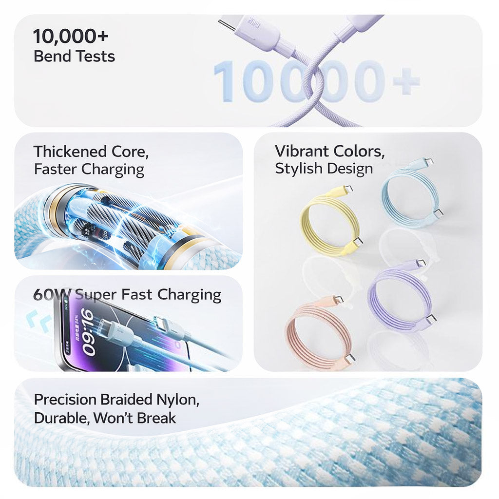 MAOXIN CC006 Cute Pet Themed 60W Fast Charging Cable, 2m