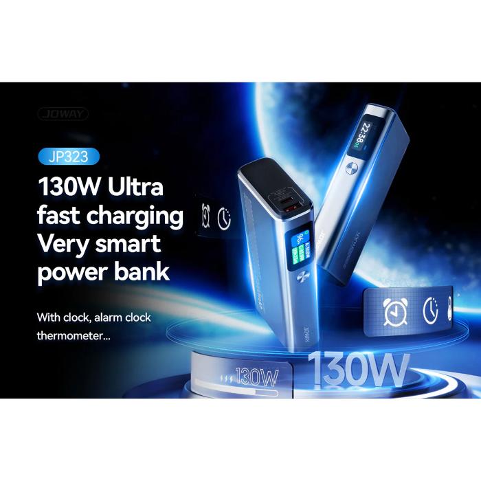 Shop and buy JOWAY 20000mAh 130W 72Wh Laptop Power Bank Fast Charging Portable Charger TFT Smart Digital Display| Casefactorie® online with great deals and sales prices with fast and safe shipping. Casefactorie is the largest Singapore official authorised retailer for the largest collection of mobile premium accessories.