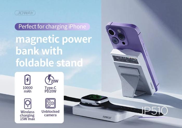 Shop and buy JOWAY JP510 Magnetic Wirelss Power Bank PD 20W 10000mAh with Foldable Adjustable Stand Lightweight| Casefactorie® online with great deals and sales prices with fast and safe shipping. Casefactorie is the largest Singapore official authorised retailer for the largest collection of mobile premium accessories.