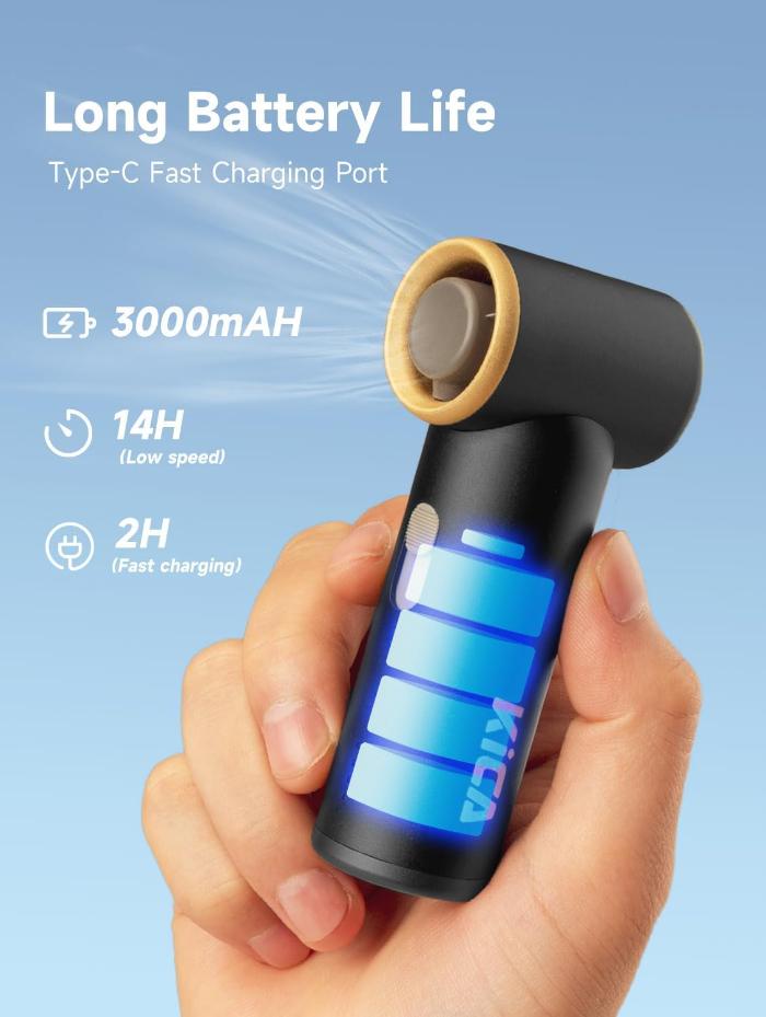 KiCA Ultra-Compact & Portable Jet Fan Mini with 14Hrs Long Time Battery