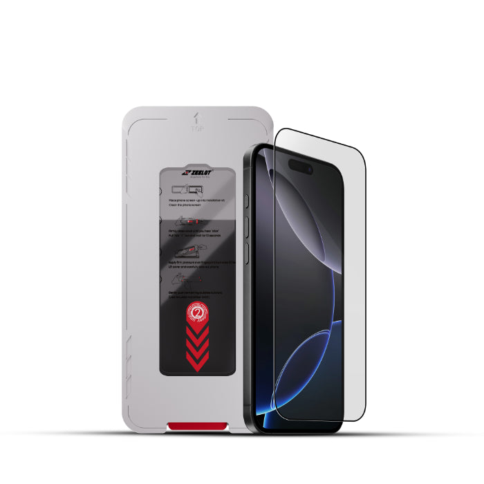 ZEELOT SOLIDsleek V2 (2.5D+) Tempered Glass Screen Protector for iPhone 17 Pro 6.3" (2025) with EasyFit Installation Kit
