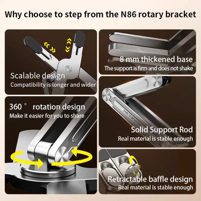 Shop and buy MCHOSE N86 Adjustable Laptop Stand with 360 Rotating Base Effective heat dissipation 6 adjustable angles| Casefactorie® online with great deals and sales prices with fast and safe shipping. Casefactorie is the largest Singapore official authorised retailer for the largest collection of mobile premium accessories.