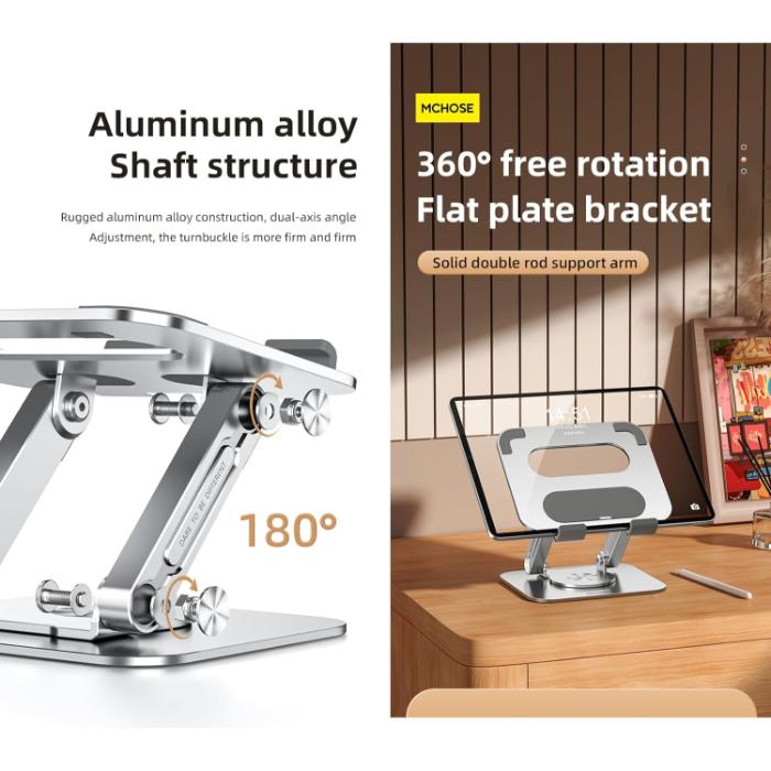 Shop and buy MCHOSE TS518 360 Rotation Tablet Stand with Adjustable Height & Heat Dissipation | Casefactorie® online with great deals and sales prices with fast and safe shipping. Casefactorie is the largest Singapore official authorised retailer for the largest collection of mobile premium accessories.