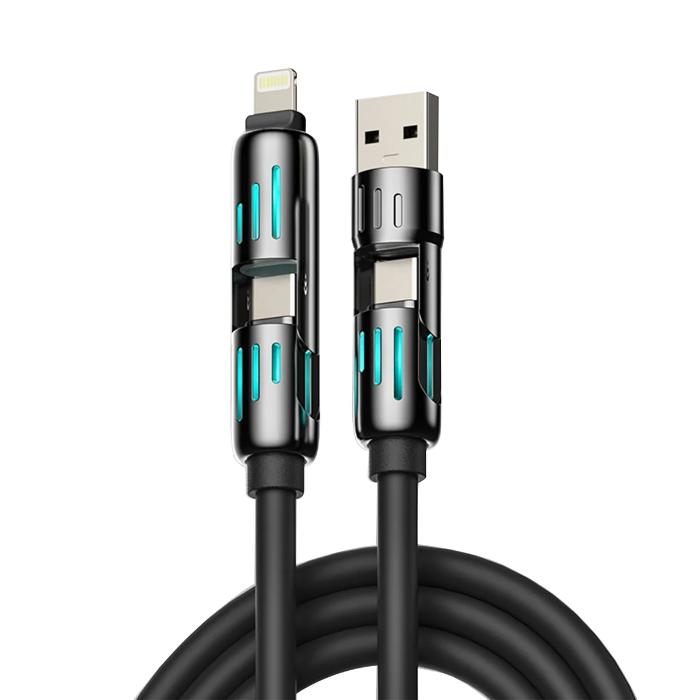 Shop and buy MFISH Armored Dragon 4-in-1 240W Fast Charging Cable 2m USB-C USB-A Lightning High-Power Charging| Casefactorie® online with great deals and sales prices with fast and safe shipping. Casefactorie is the largest Singapore official authorised retailer for the largest collection of mobile premium accessories.