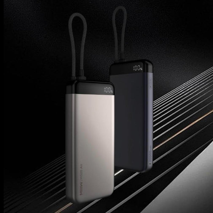 MIIIW M320 Air 55W 20000mAh Ultrathin Power Bank with Built-in Cable