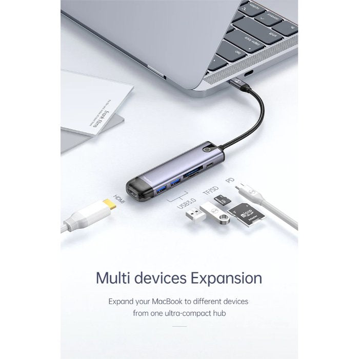 Shop and buy Mcdodo 6-in-1 HUB HDMI; USB-A 3.0*2; USB-C(PD 100W); SD/TF Card Slot Plug and play| Casefactorie® online with great deals and sales prices with fast and safe shipping. Casefactorie is the largest Singapore official authorised retailer for the largest collection of mobile premium accessories.