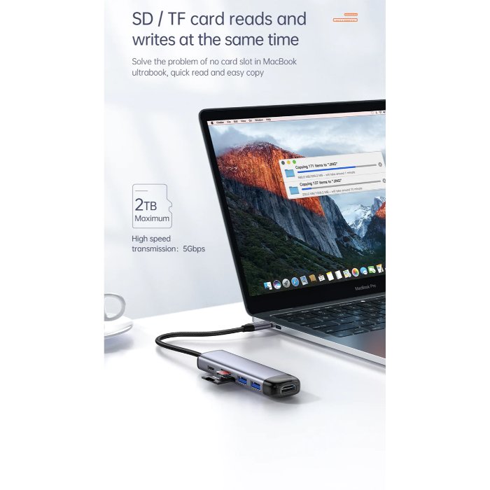 Shop and buy Mcdodo 6-in-1 HUB HDMI; USB-A 3.0*2; USB-C(PD 100W); SD/TF Card Slot Plug and play| Casefactorie® online with great deals and sales prices with fast and safe shipping. Casefactorie is the largest Singapore official authorised retailer for the largest collection of mobile premium accessories.