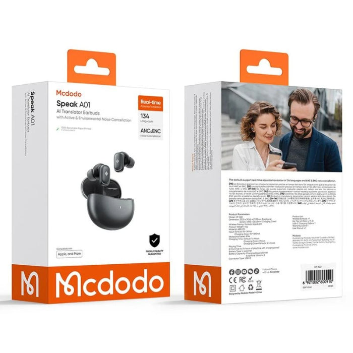 Mcdodo HP-822 Speak A01 AI Translator Wireless Earbuds with ANC & ENC