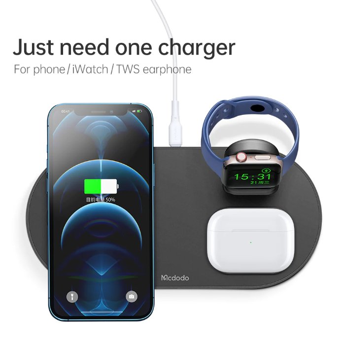 Shop and buy Mcdodo Spaceship Series 3-in-1 Wireless Charger 15W Use for USB-A Apple Watch Charger| Casefactorie® online with great deals and sales prices with fast and safe shipping. Casefactorie is the largest Singapore official authorised retailer for the largest collection of mobile premium accessories.