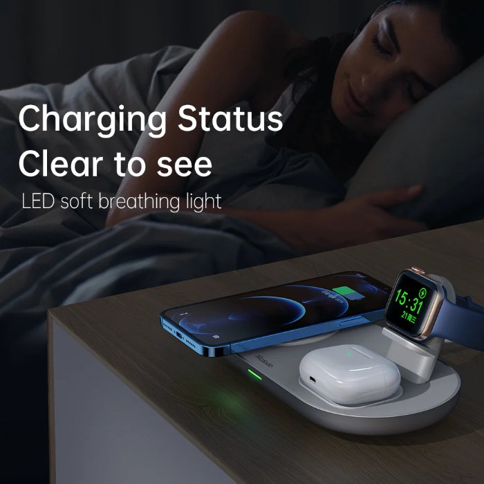 Shop and buy Mcdodo Spaceship Series 3-in-1 Wireless Charger 15W Use for USB-A Apple Watch Charger| Casefactorie® online with great deals and sales prices with fast and safe shipping. Casefactorie is the largest Singapore official authorised retailer for the largest collection of mobile premium accessories.