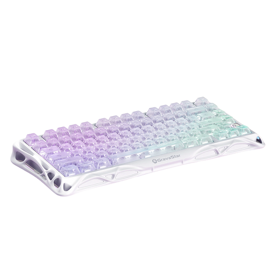 GravaStar Mercury K1 Lite 75% Wireless Mechanical Gaming Keyboard, Crystal Aurora