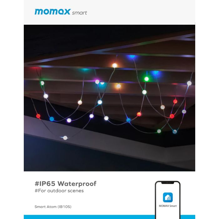 Shop and buy Momax IB10S Smart Atom IoT LED Fairy Lights RGBIC LED IoT Tech 4 Music Mode IP65 Waterproof | Casefactorie® online with great deals and sales prices with fast and safe shipping. Casefactorie is the largest Singapore official authorised retailer for the largest collection of mobile premium accessories .