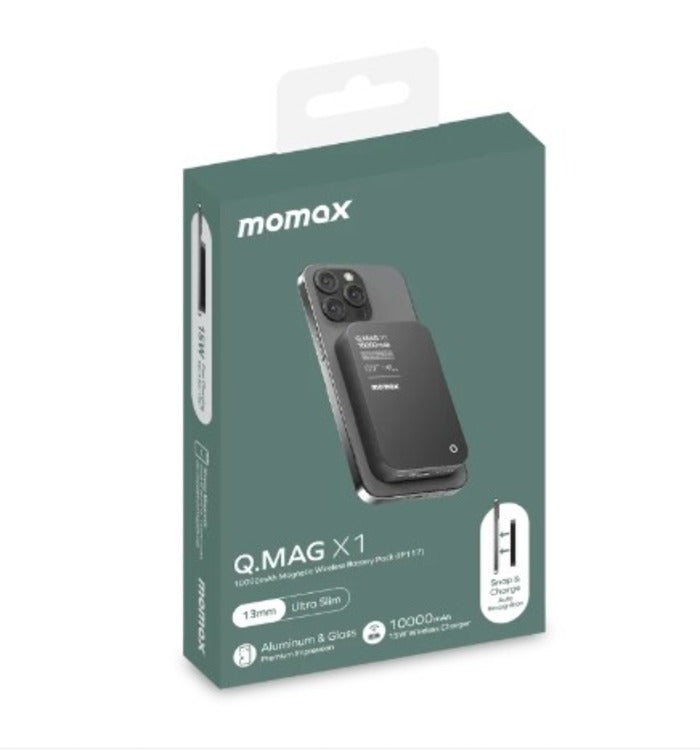 Shop and buy Momax IP117D Q.MAG X1 15W 10,000mAh Magnetic Wireless Powerbank Magnetic snap Safety protection| Casefactorie® online with great deals and sales prices with fast and safe shipping. Casefactorie is the largest Singapore official authorised retailer for the largest collection of household and home care items.