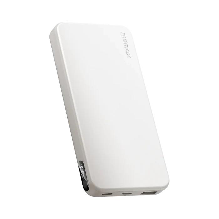 White Momax IP155W 10000mAh 1-Power Vital Battery Pack on a white background