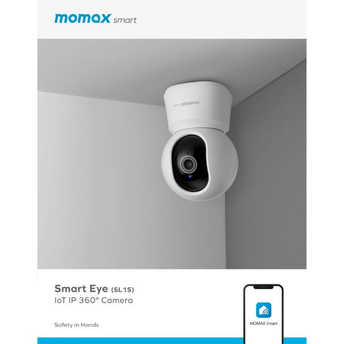 Shop and buy Momax SL1 Smart Eye IoT IP 360° Camera Voice Command 24/7 video recording screenshots 2-way audio| Casefactorie® online with great deals and sales prices with fast and safe shipping. Casefactorie is the largest Singapore official authorised retailer for the largest collection of mobile premium accessories .