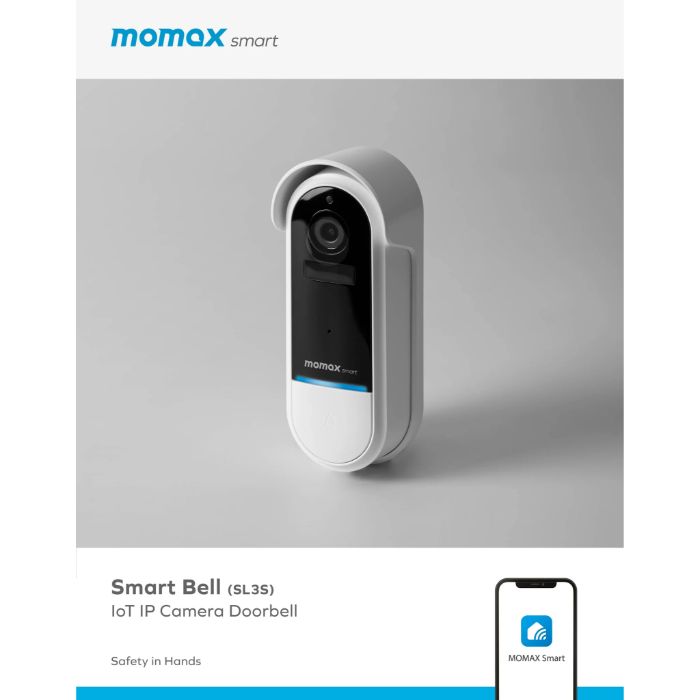 Shop and buy Momax SL3 Smart Bell IoT IP Camera Doorbell Voice Command 24/7 video recording screenshots 2-way audio| Casefactorie® online with great deals and sales prices with fast and safe shipping. Casefactorie is the largest Singapore official authorised retailer for the largest collection of mobile premium accessories .