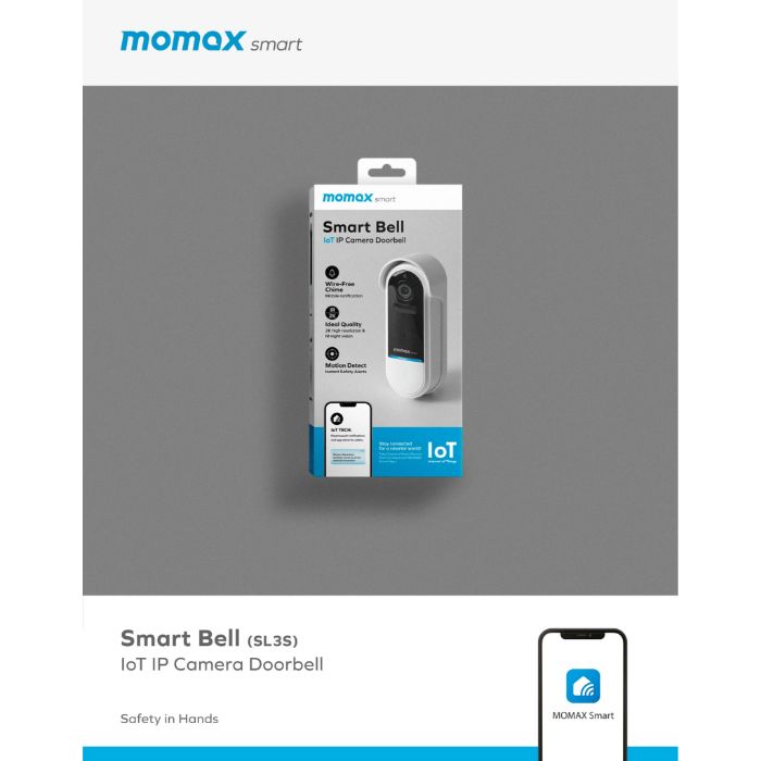 Shop and buy Momax SL3 Smart Bell IoT IP Camera Doorbell Voice Command 24/7 video recording screenshots 2-way audio| Casefactorie® online with great deals and sales prices with fast and safe shipping. Casefactorie is the largest Singapore official authorised retailer for the largest collection of mobile premium accessories .