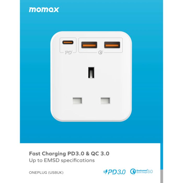 Shop and buy Momax US8 ONEPLUG 3-Outlet Cube Extension Socket with USB Fast Charging PD3.0 Safe reliable| Casefactorie® online with great deals and sales prices with fast and safe shipping. Casefactorie is the largest Singapore official authorised retailer for the largest collection of mobile premium accessories.