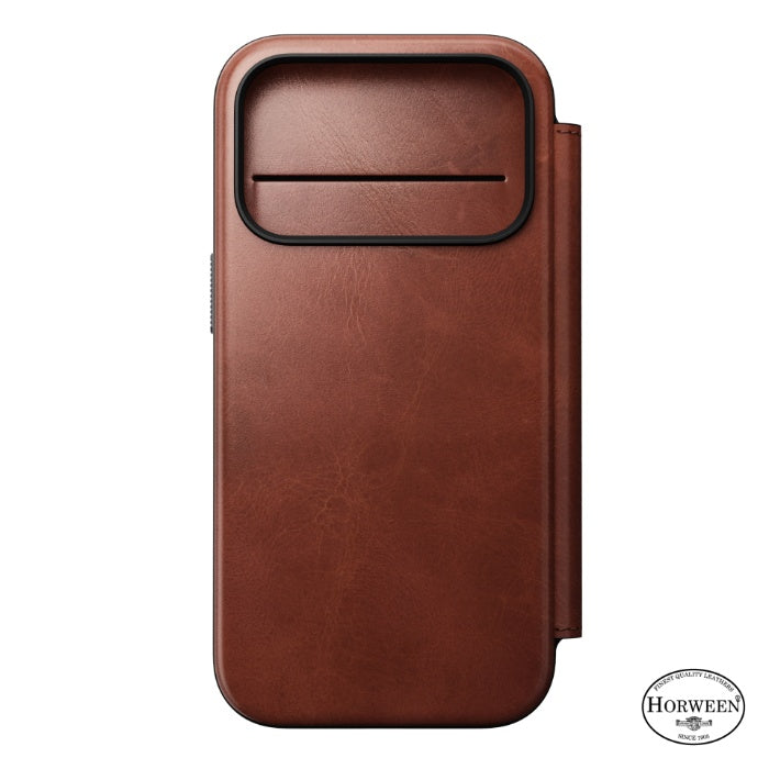 NOMAD Modern Leather Folio Case for iPhone 17 Pro 6.3" (2025) by Horween® Leather