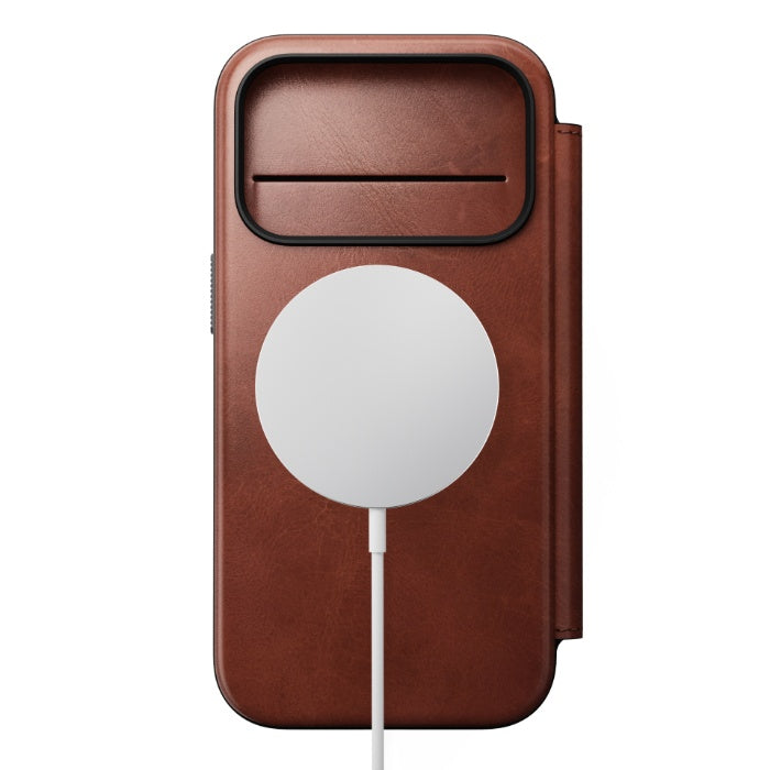 NOMAD Modern Leather Folio Case for iPhone 17 Pro 6.3" (2025) by Horween® Leather