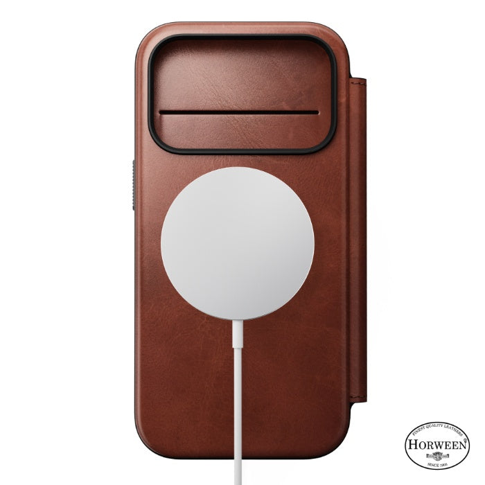 NOMAD Modern Leather Folio Case for iPhone 17 Pro 6.3" (2025) by Horween® Leather