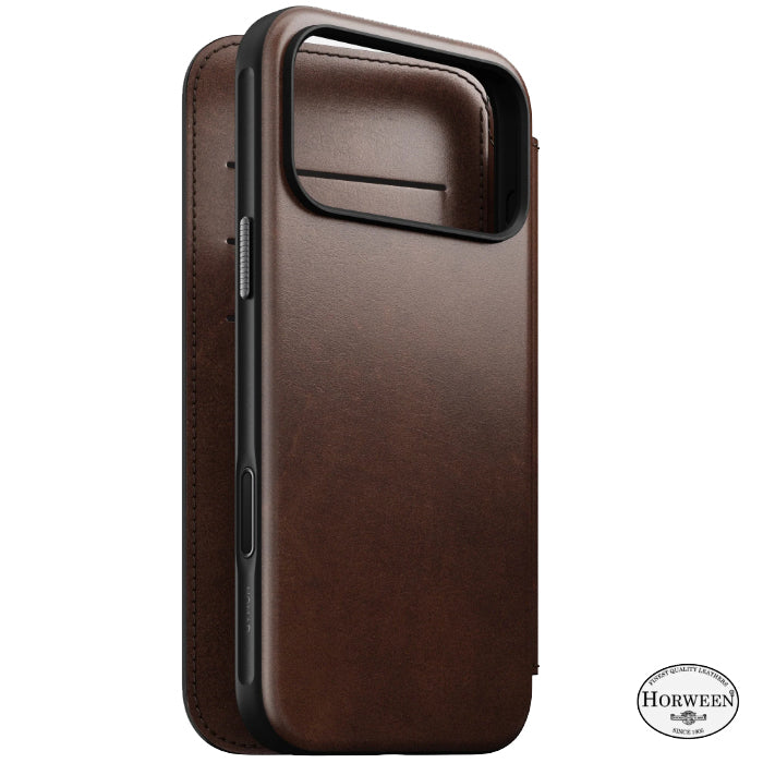 NOMAD Modern Leather Folio Case for iPhone 17 Pro Max 6.9" (2025) by Horween® Leather