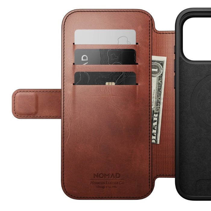 NOMAD Modern Leather Folio Case for iPhone 17 Pro Max 6.9" (2025) by Horween® Leather