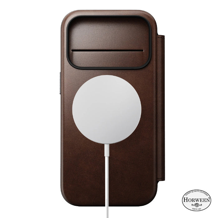 NOMAD Modern Leather Folio Case for iPhone 17 Pro 6.3" (2025) by Horween® Leather