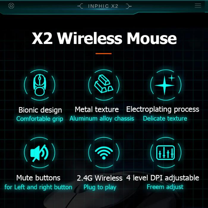 Shop and buy INPHIC X2 2.4G Wireless ,Type-C Charging Port, Triple Mode 4.0/5.0 Bluetooth 2400 DPI, Silent Ergonomic Mouse| Casefactorie® online with great deals and sales prices with fast and safe shipping. Casefactorie is the largest Singapore official authorised retailer for the largest collection of mobile premium accessories.