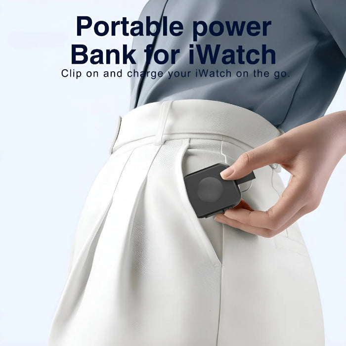 O2W Selection WP1 2.5W Max Portable Charger for Apple Watch with 1200mAH Powerbank