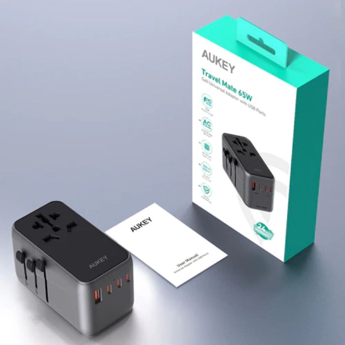 Shop and buy AUKEY PA-TA09 100W PD Universal Travel Adapter charge 5 devices UK/US/EU/AU Plug Power Delivery| Casefactorie® online with great deals and sales prices with fast and safe shipping. Casefactorie is the largest Singapore official authorised retailer for the largest collection of mobile premium accessories.